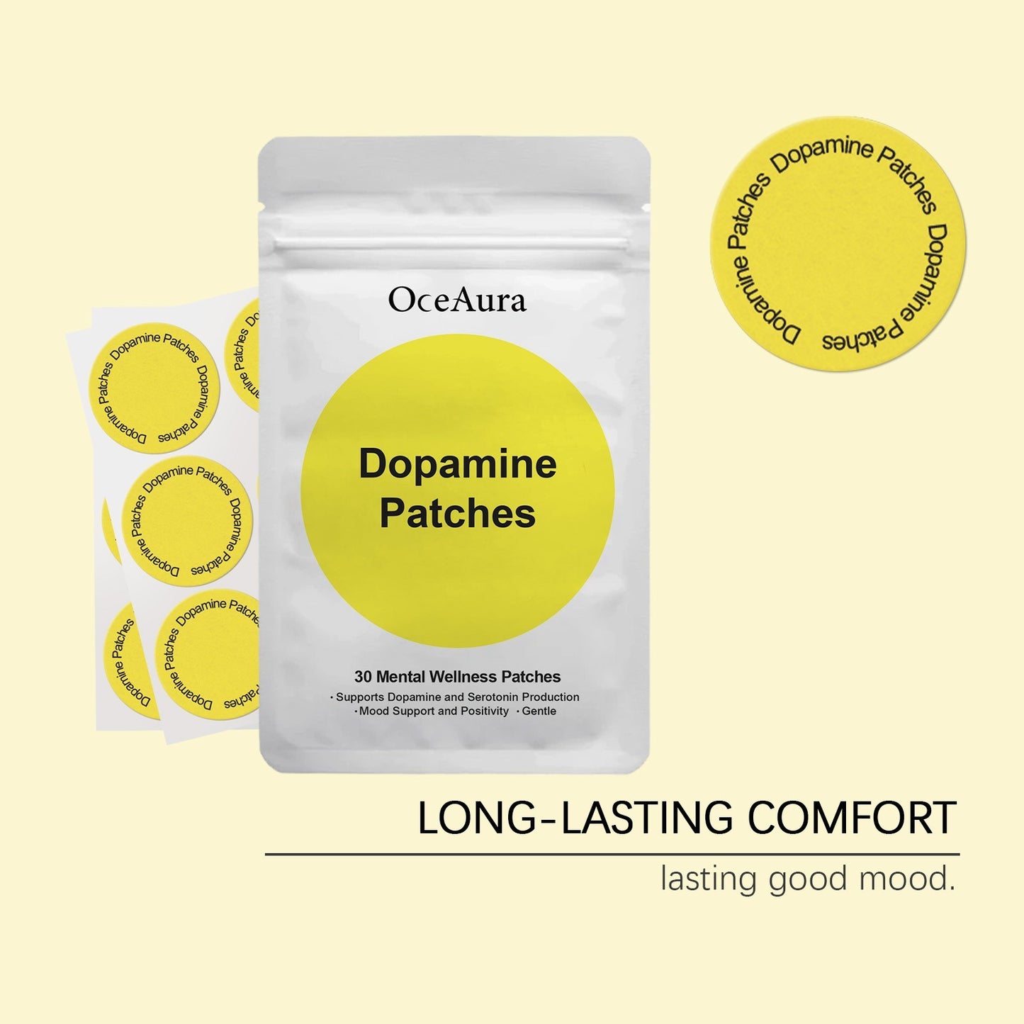 30~150 Patches Dopamine Patches Mood Support and Positivity Mental Wellness TL