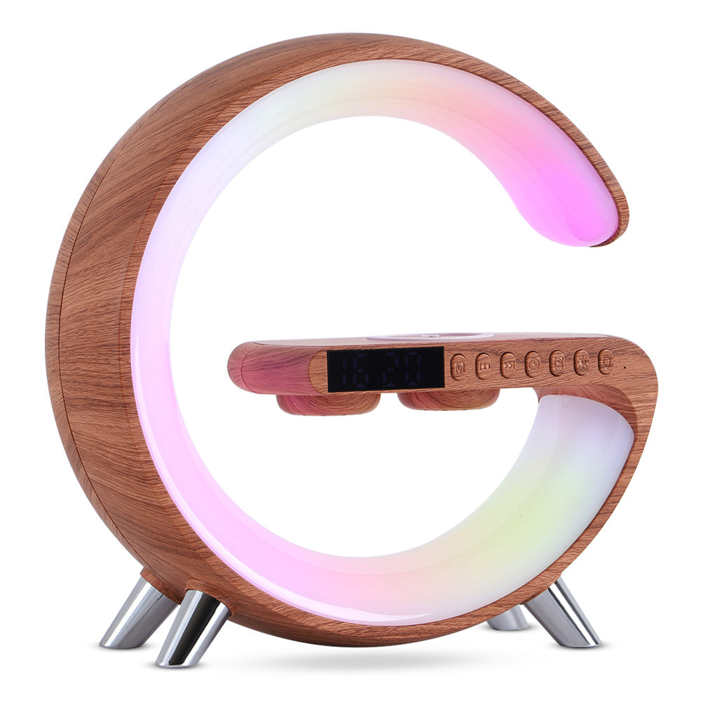 New Intelligent G Shaped LED Lamp Bluetooth Speake Wireless Charger Atmosphere Lamp App Control For Bedroom Home Decor - Bellezza VitaShop