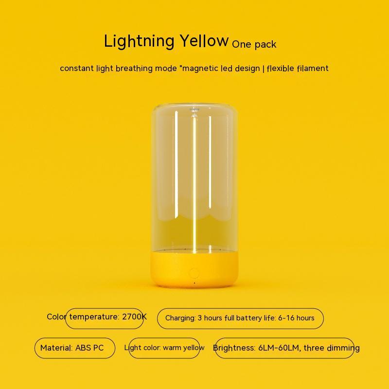 New LED Camping Light Type-c Rechargeable Portable Night Light With High Transparency And Anti Drop Creative Atmosphere Light - Bellezza VitaShop