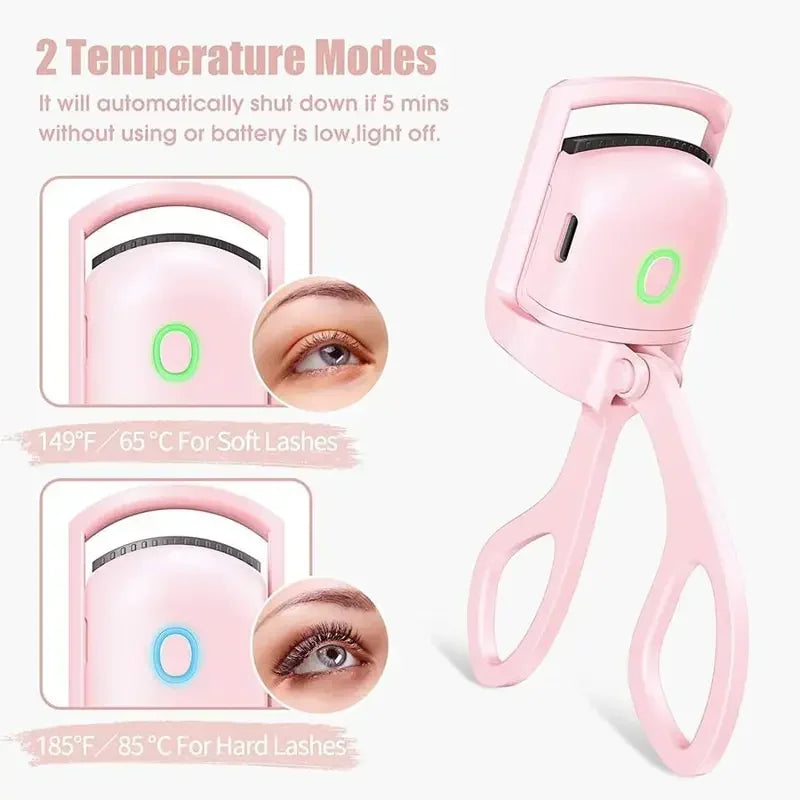 Electric Eyelash Curler USB Charging Model Fast Heating Portable Eye Lash Perm Shaping and Lasting Curling Thermal Eyelash Clip - Bellezza VitaShop