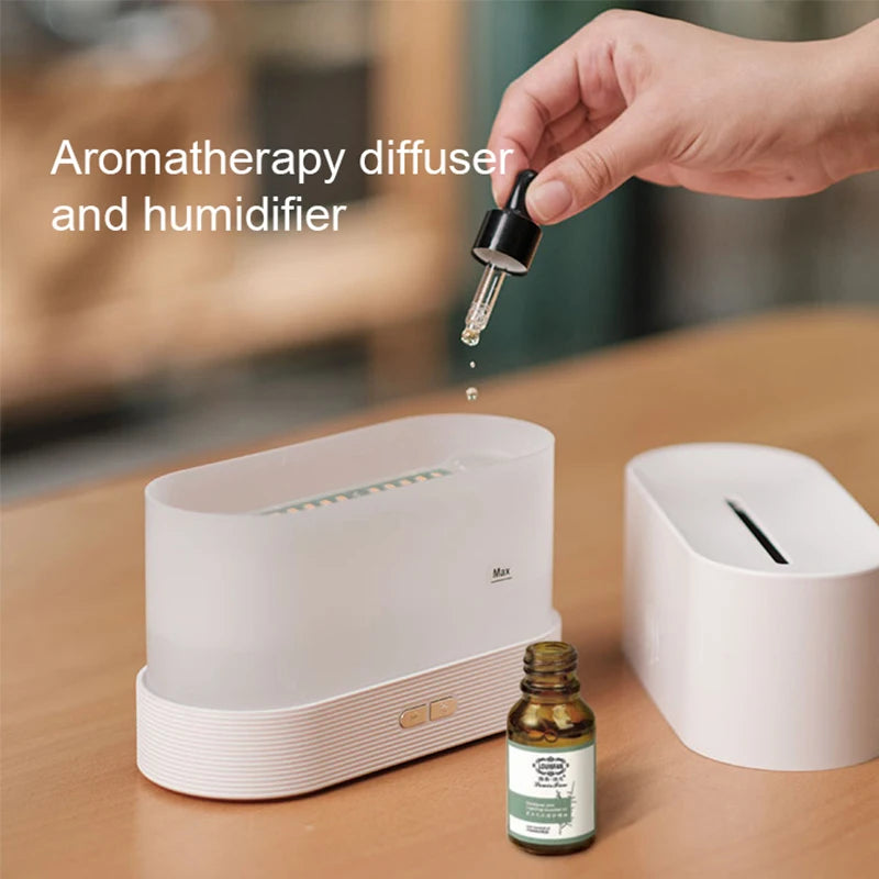 KINSCOTER Aroma Diffuser Air Humidifier Ultrasonic Cool Mist Maker Fogger Led Essential Oil Flame Lamp Difusor - Bellezza VitaShop