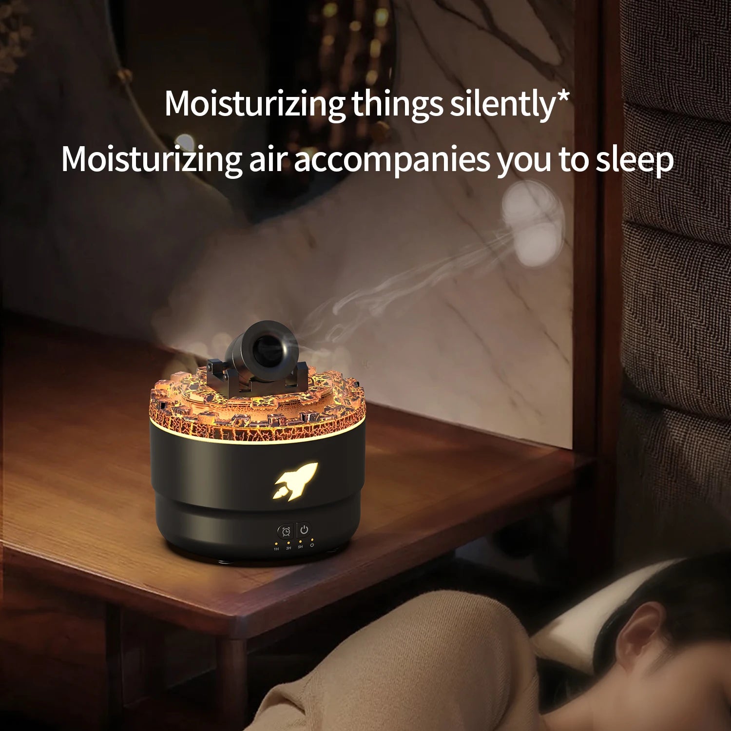 Cannon Air Humidifier - Volcanic Cannons Air Humidifier &amp; Aromatherapy Diffuser - Bellezza VitaShop