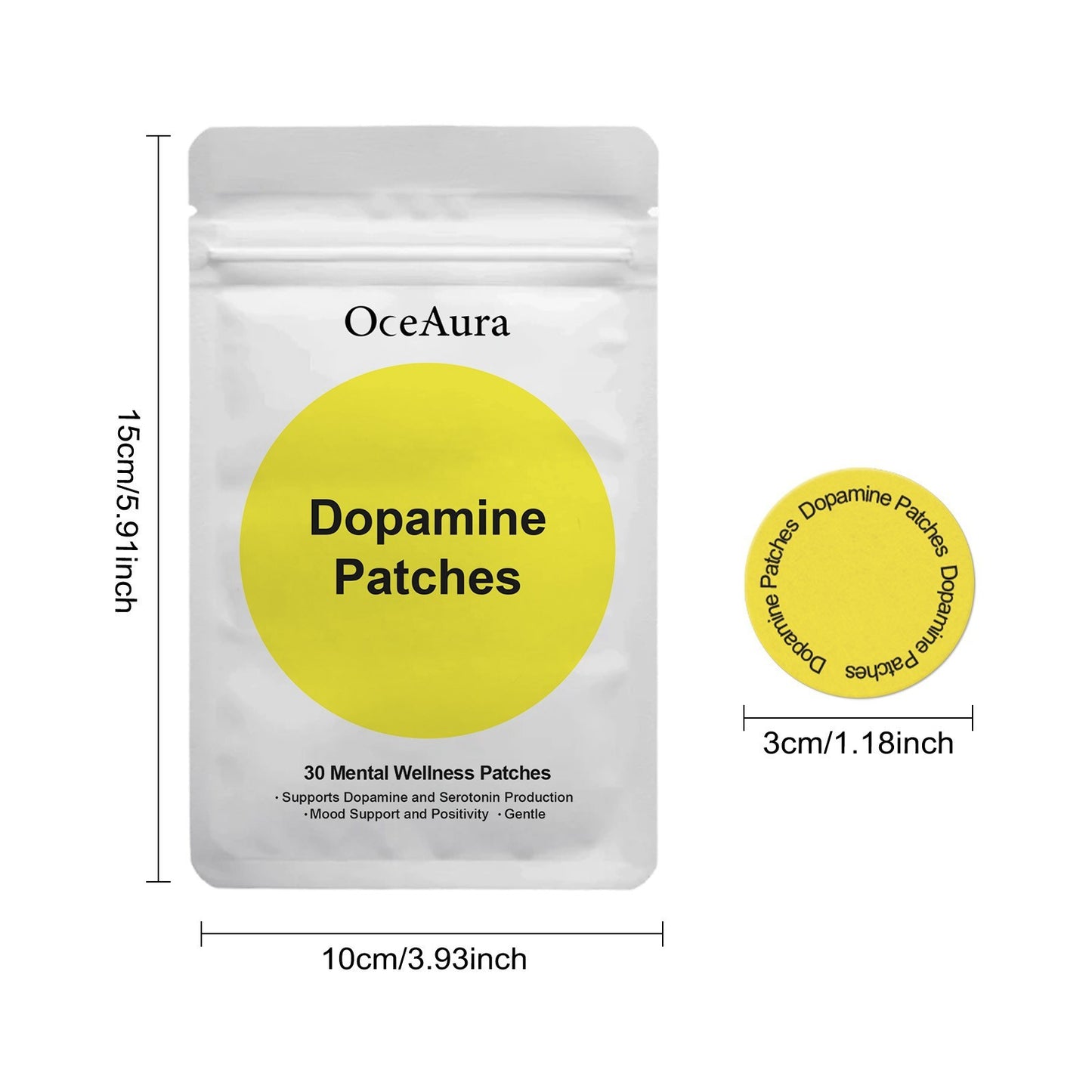 30~150 Patches Dopamine Patches Mood Support and Positivity Mental Wellness TL