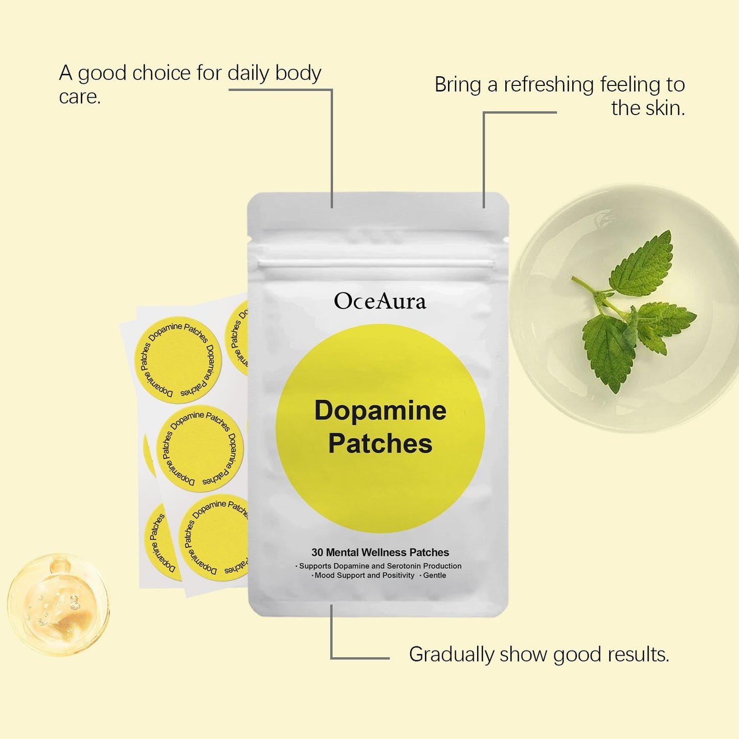 30~150 Patches Dopamine Patches Mood Support and Positivity Mental Wellness TL