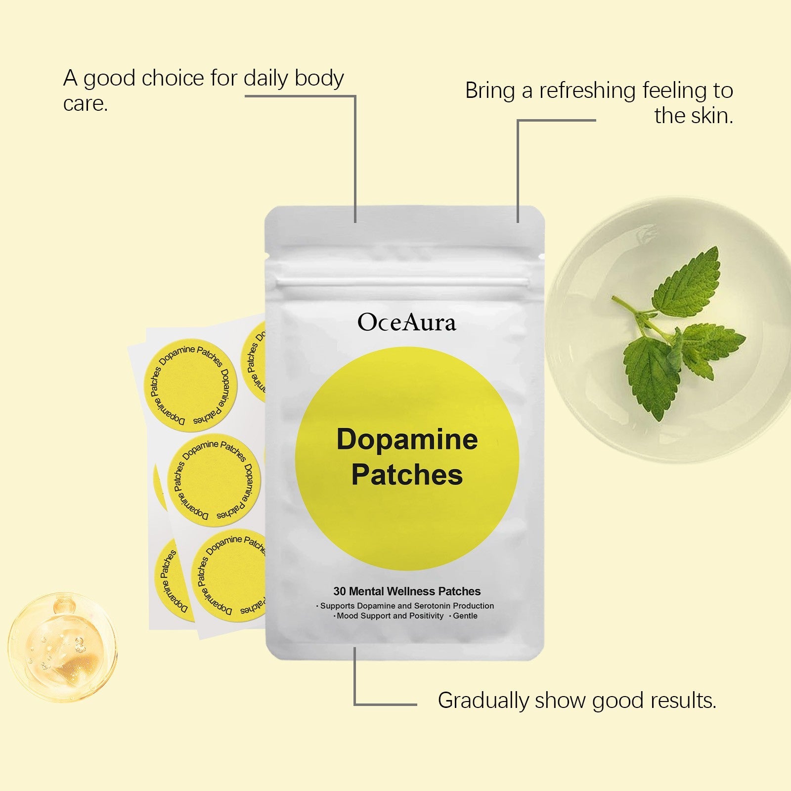 30~150 Patches Dopamine Patches Mood Support and Positivity Mental Wellness TL
