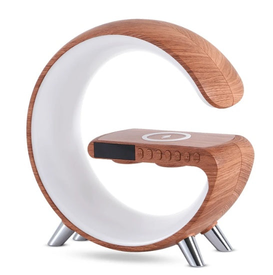 New Intelligent G Shaped LED Lamp Bluetooth Speake Wireless Charger Atmosphere Lamp App Control For Bedroom Home Decor - Bellezza VitaShop