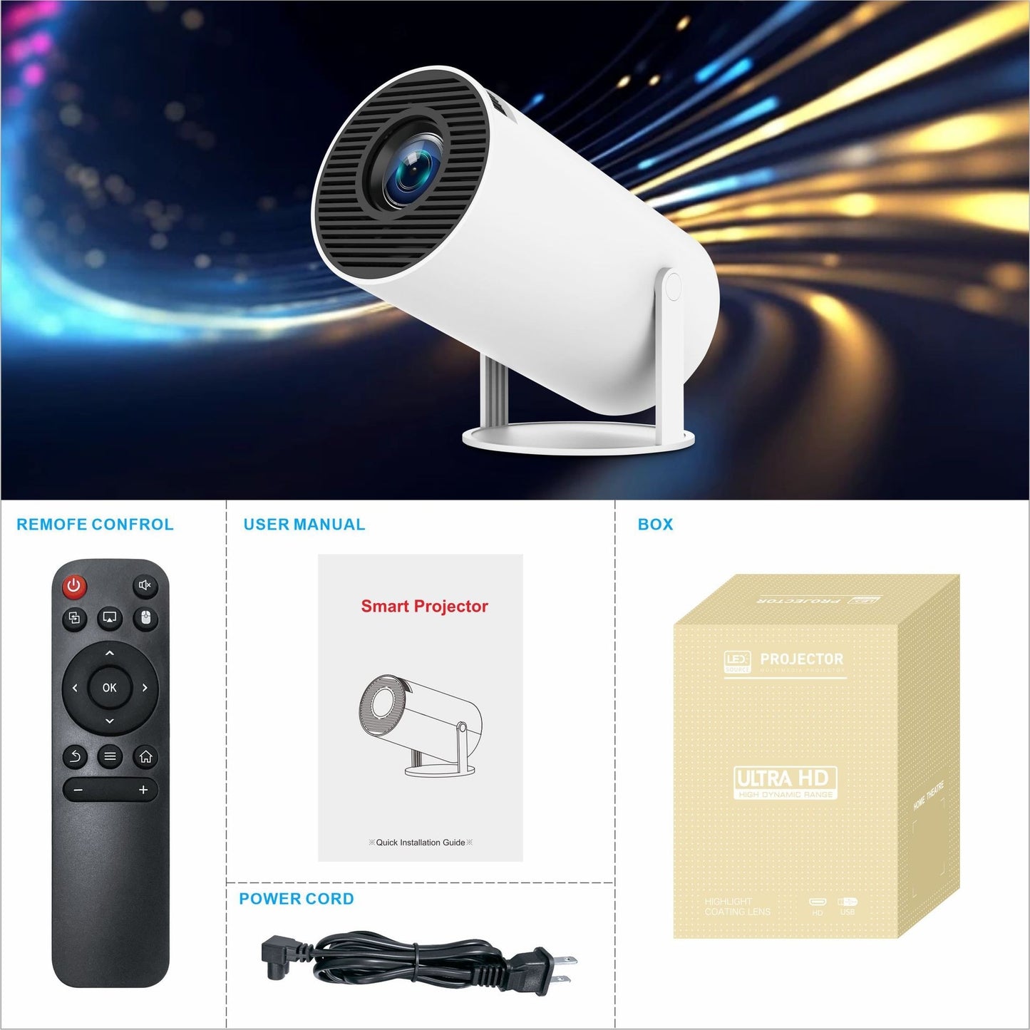 CinematicPro - Portable Home Theater Projector HY300 Pro - Bellezza VitaShop